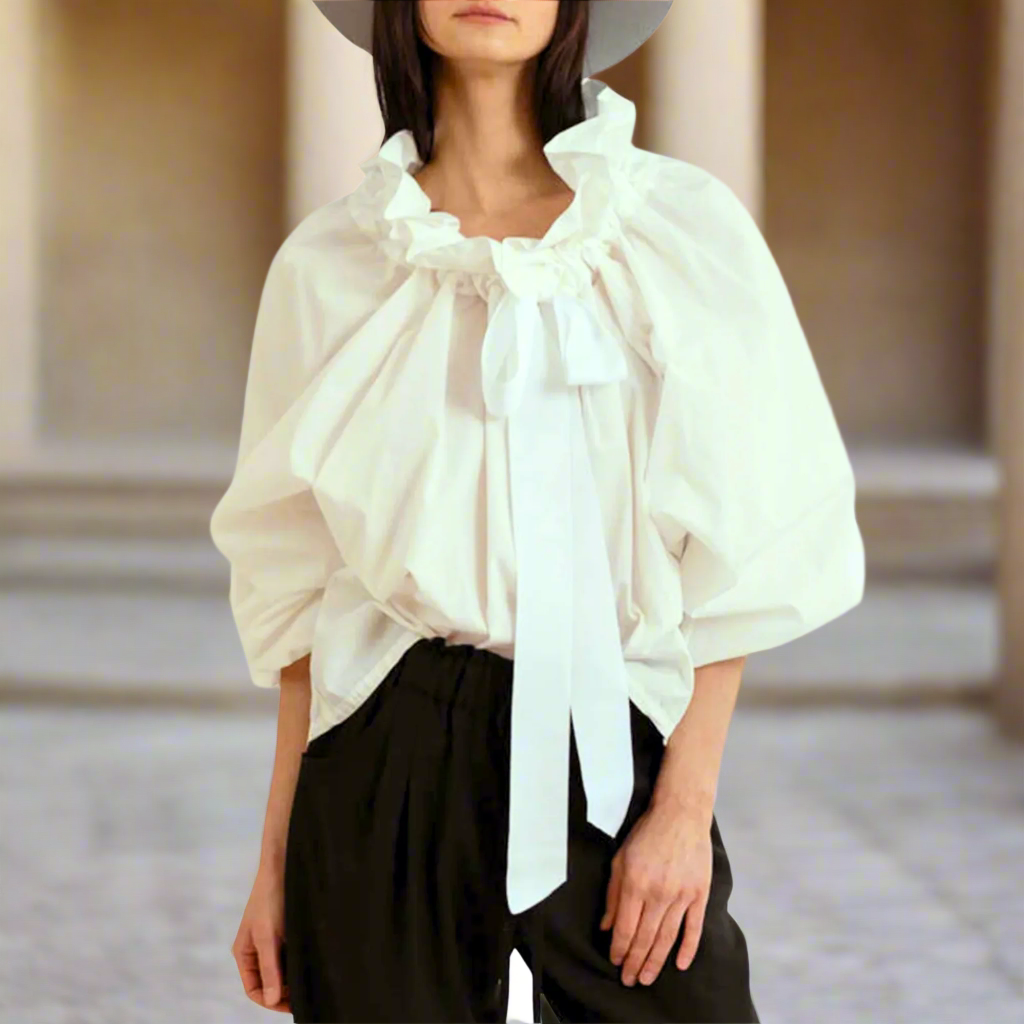 Bellarine Puffed Cotton Blouse