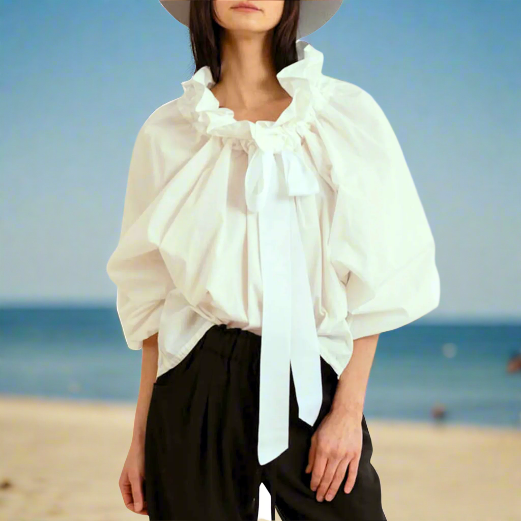 Bellarine Puffed Cotton Blouse