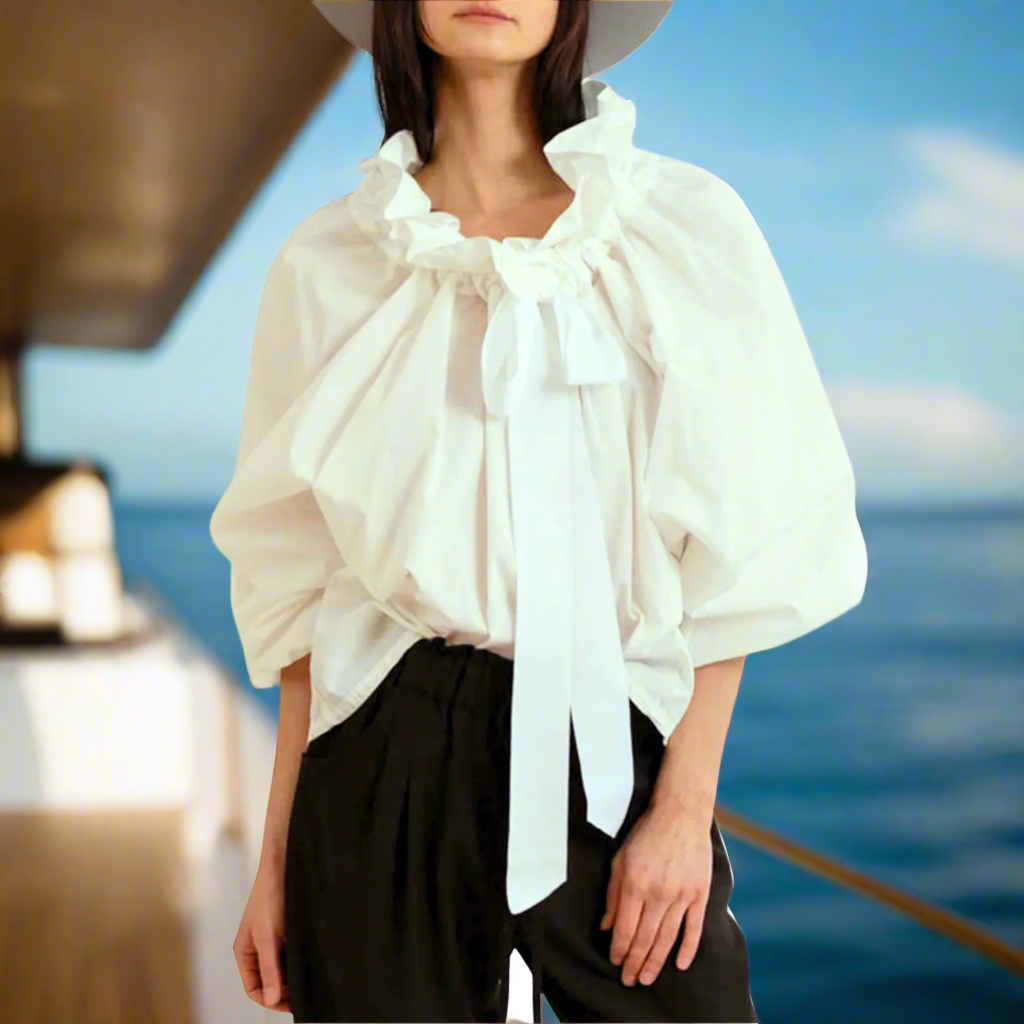 Bellarine Puffed Cotton Blouse