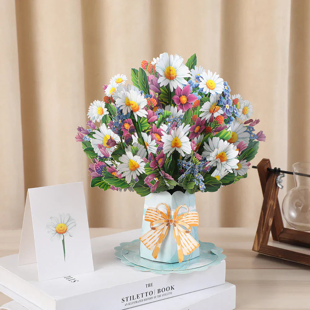 Carte florale en relief – un cadeau unique pour une personne chère