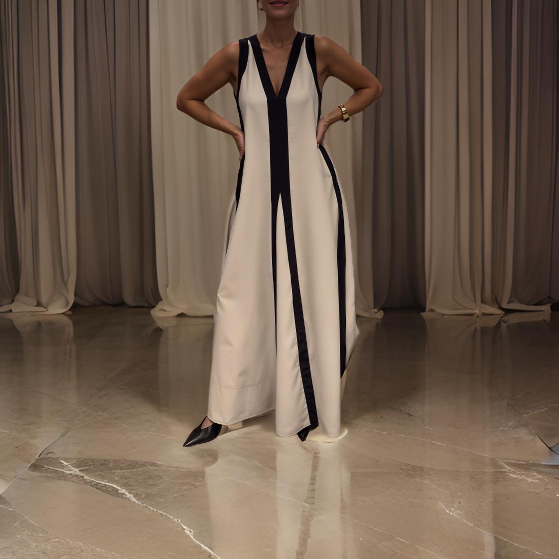 Celeste - Elegant Sleeveless Colorful Maxi Dress