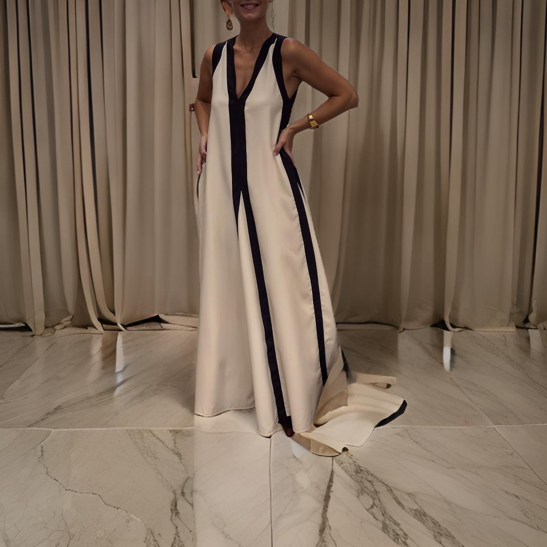 Celeste - Elegant Sleeveless Colorful Maxi Dress