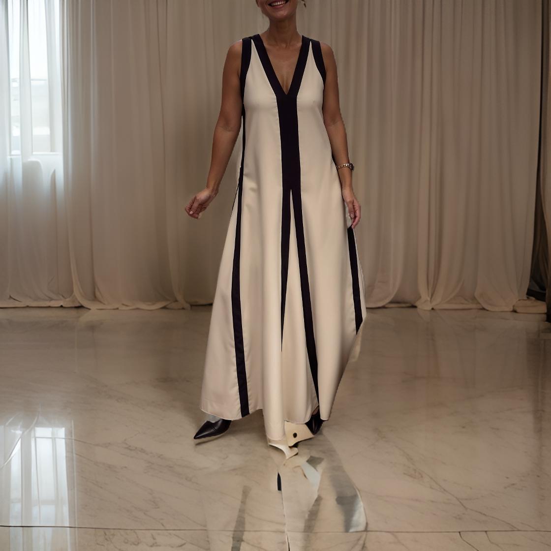 Celeste - Elegant Sleeveless Colorful Maxi Dress