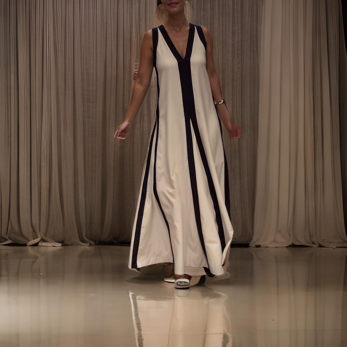 Celeste - Elegant Sleeveless Colorful Maxi Dress