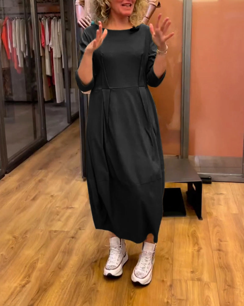 Grace - Olive Color Knitted Dress