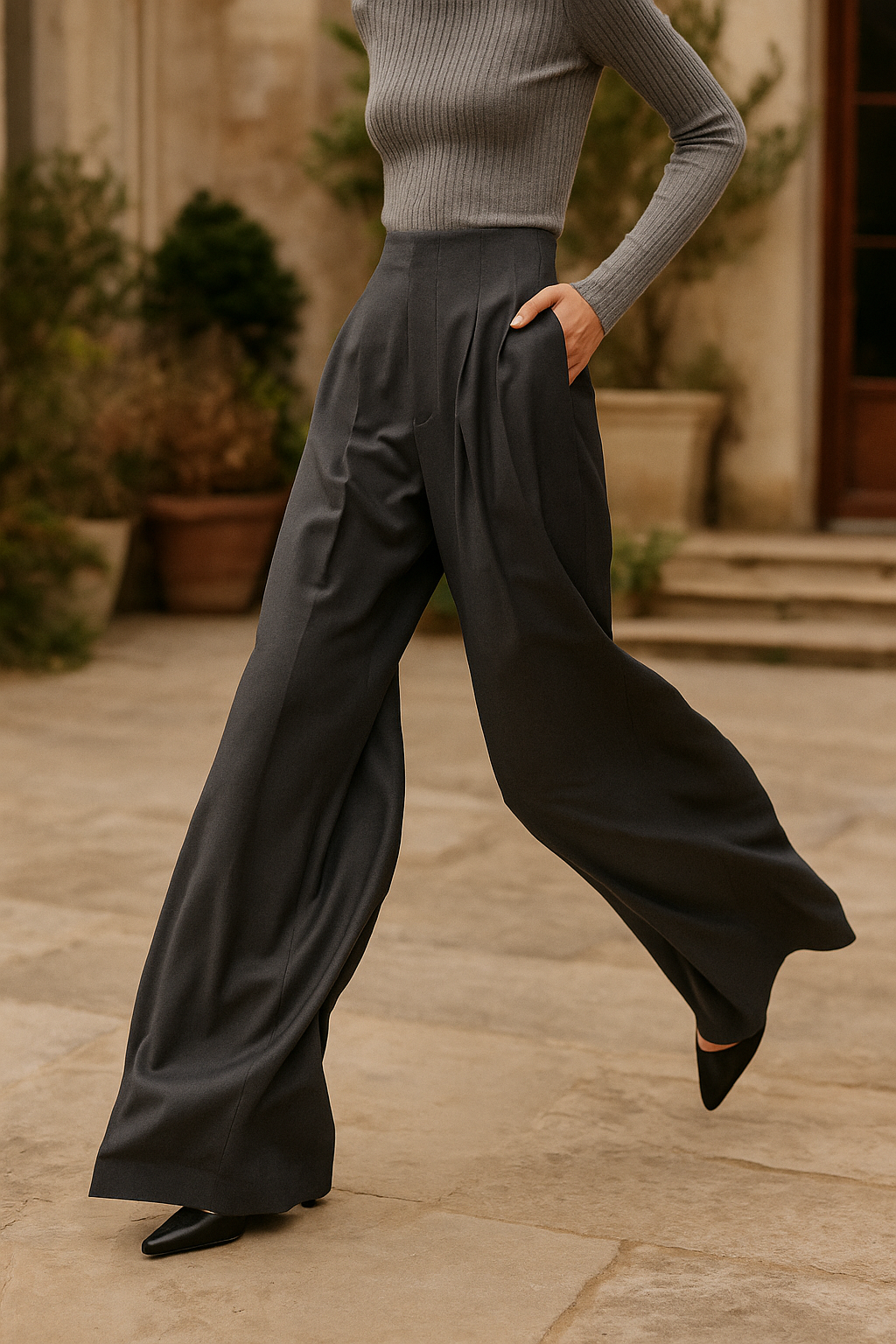 Firenze Wide Leg Draped Pants