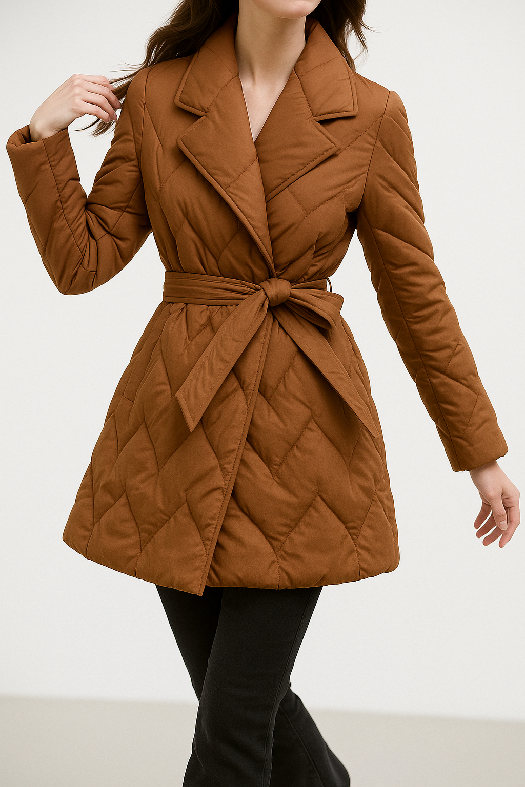 Marlow Quilted Wrap Coat