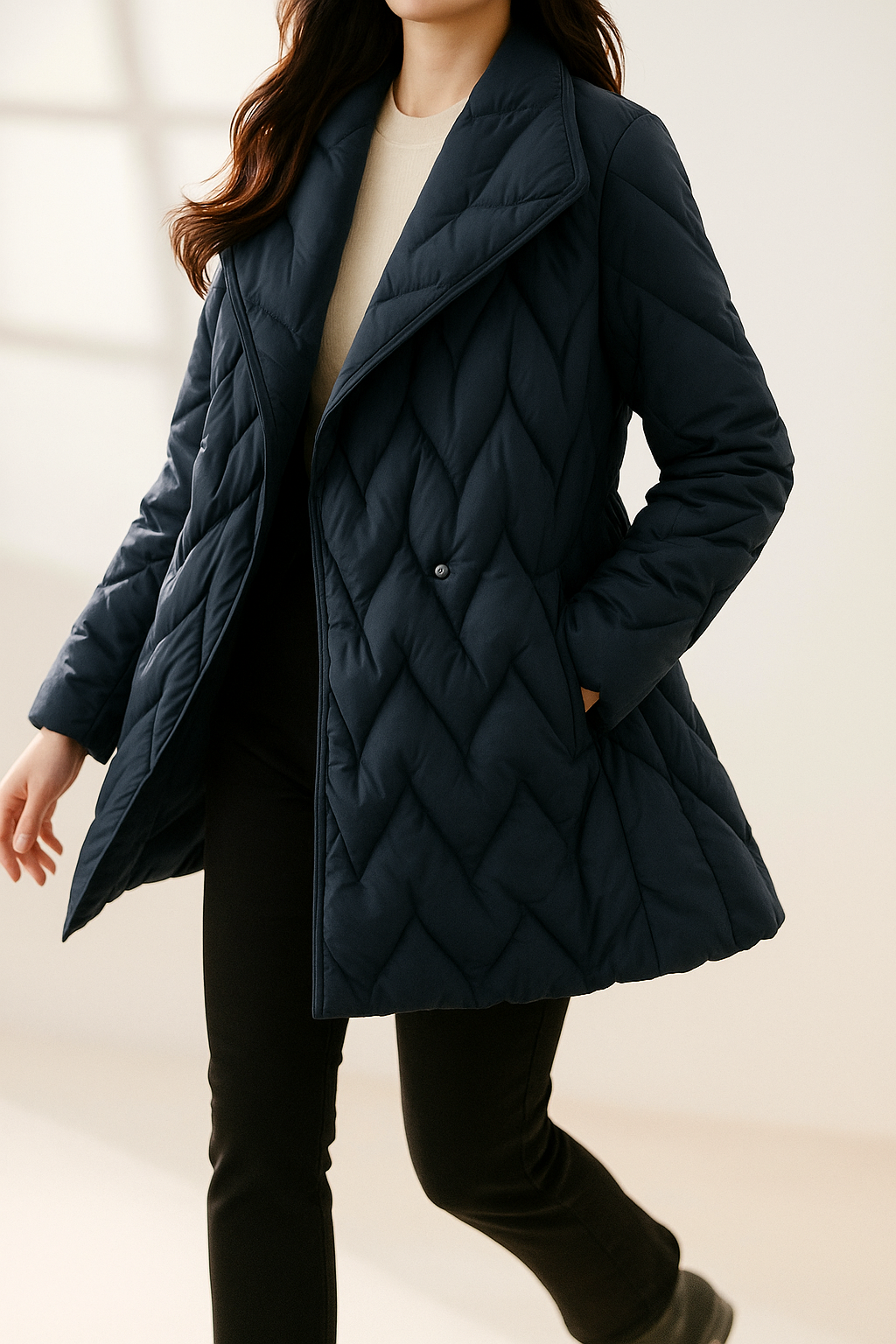 Marlow Quilted Wrap Coat
