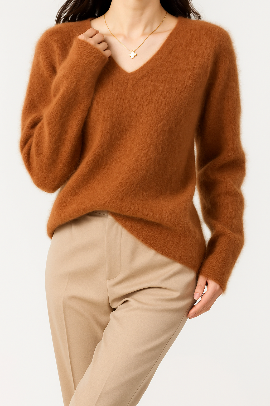 Brushed Mink Wool Pullover