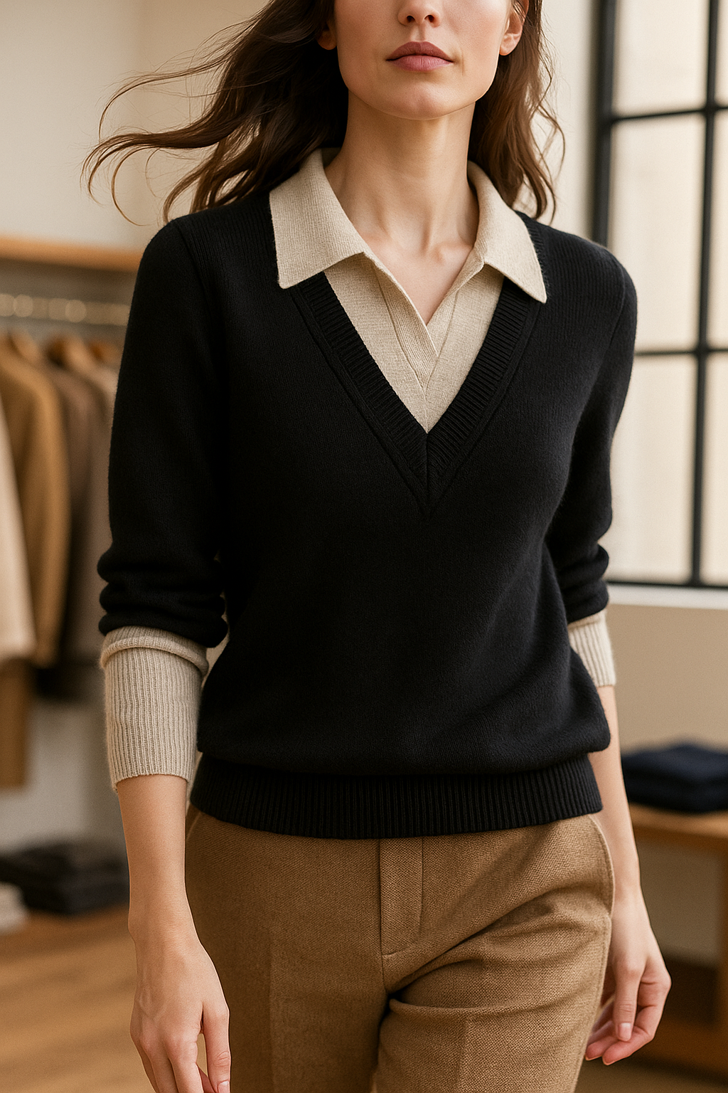 Madison Layered Knit Top