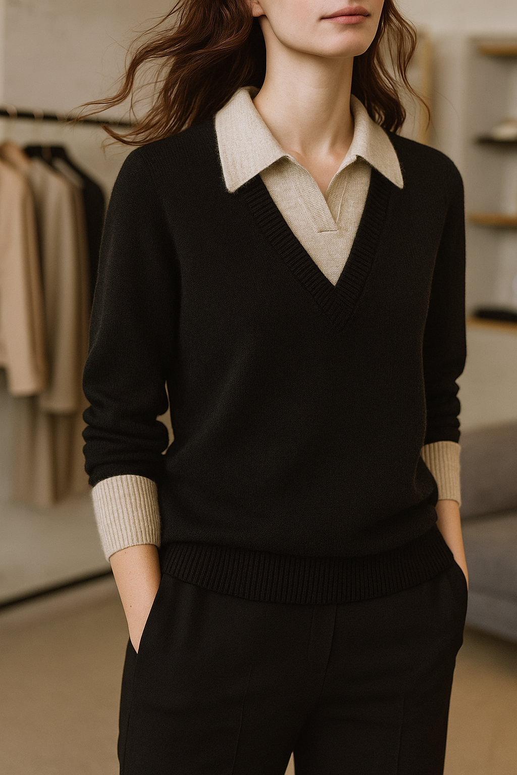 Madison Layered Knit Top