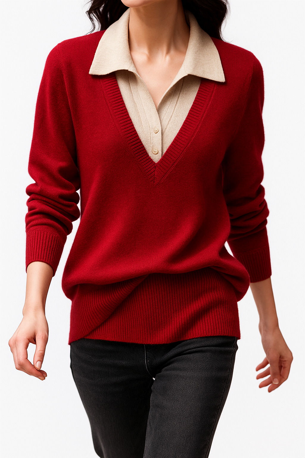 Madison Layered Knit Top