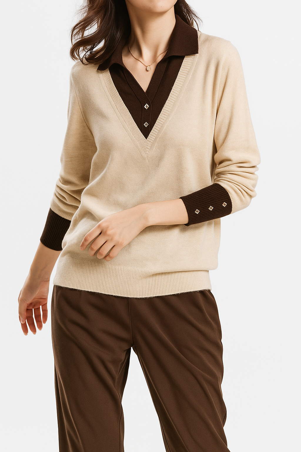 Madison Layered Knit Top