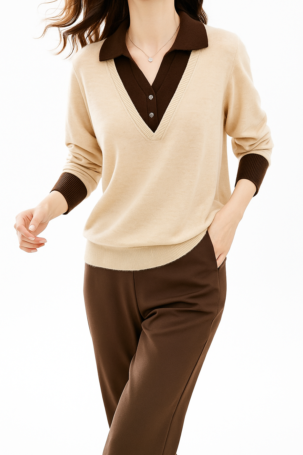 Madison Layered Knit Top