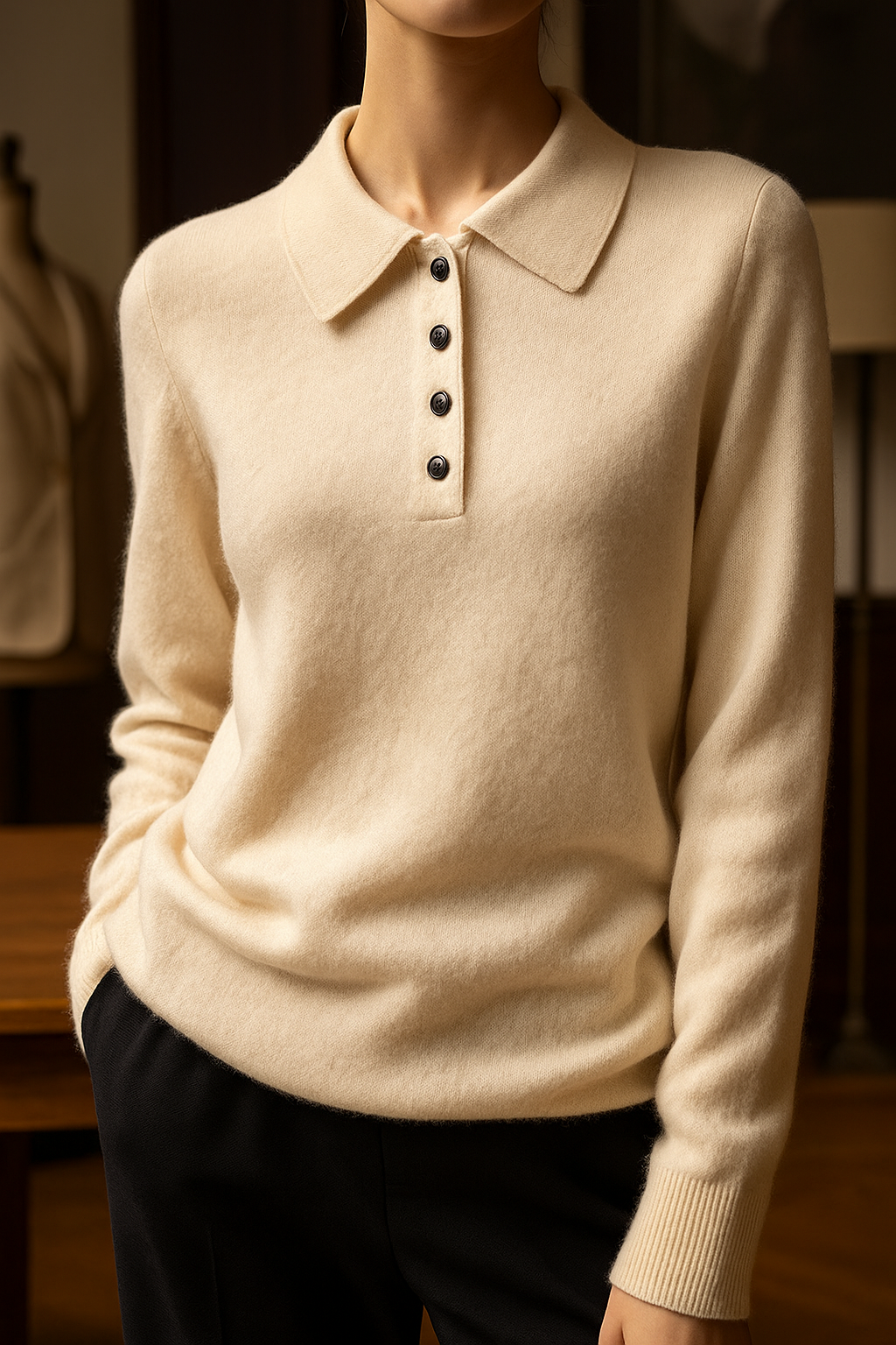 West Village Wool Polo Sweater