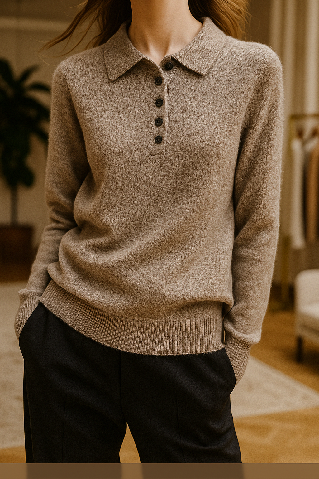 West Village Wool Polo Sweater