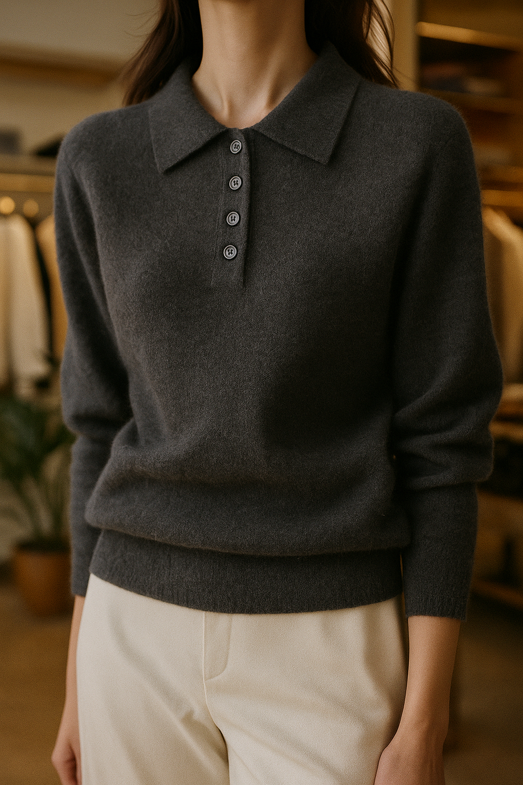 West Village Wool Polo Sweater