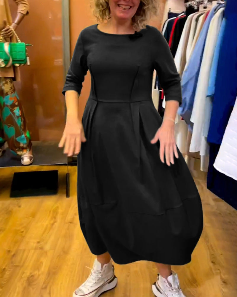 Grace - Olive Color Knitted Dress