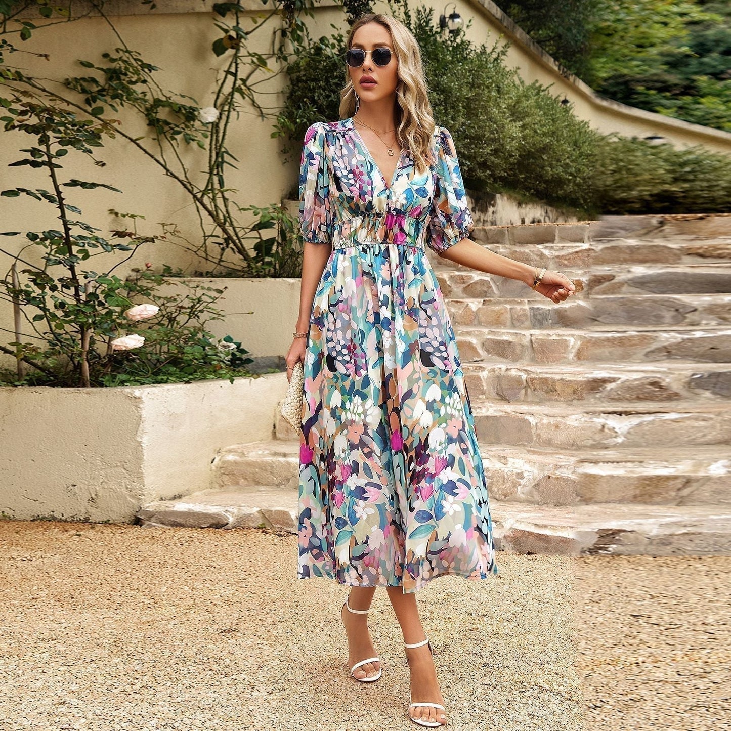 Eleganzia | Timeless Retro Midi Dress
