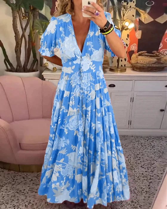 Luvie dress with V-neck and pockets