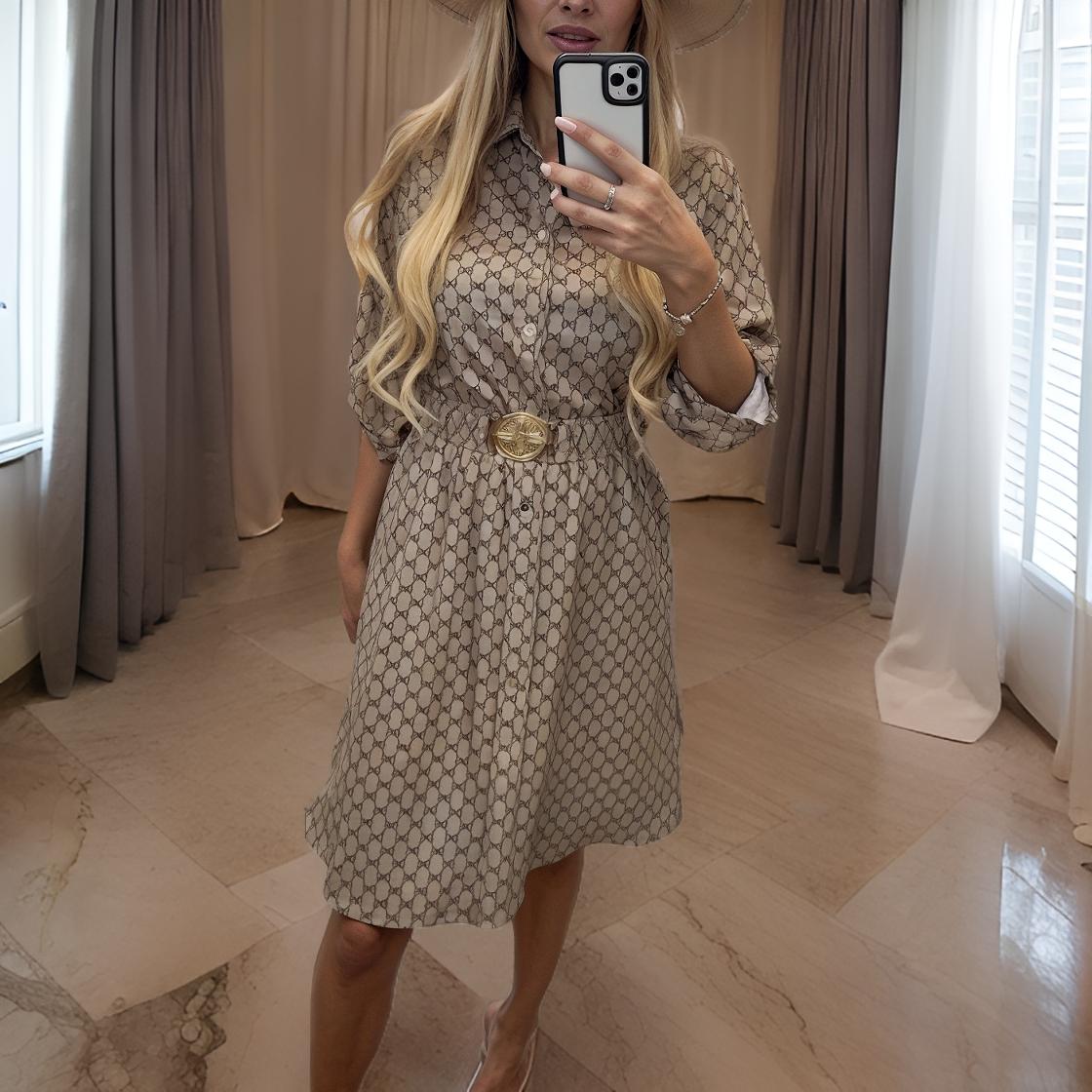 Eliza - Elegant Shirt Dress with Belt
