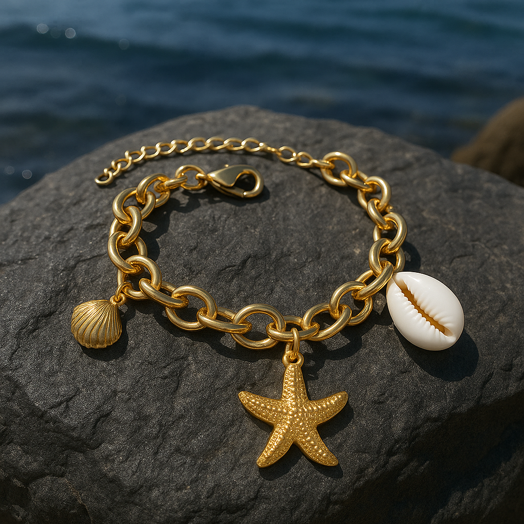 Marée Gold Chain Starfish Bracelet
