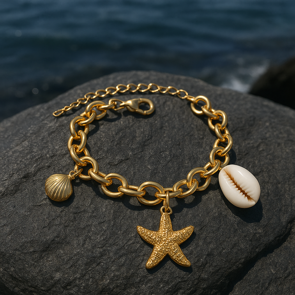 Marée Gold Chain Starfish Bracelet