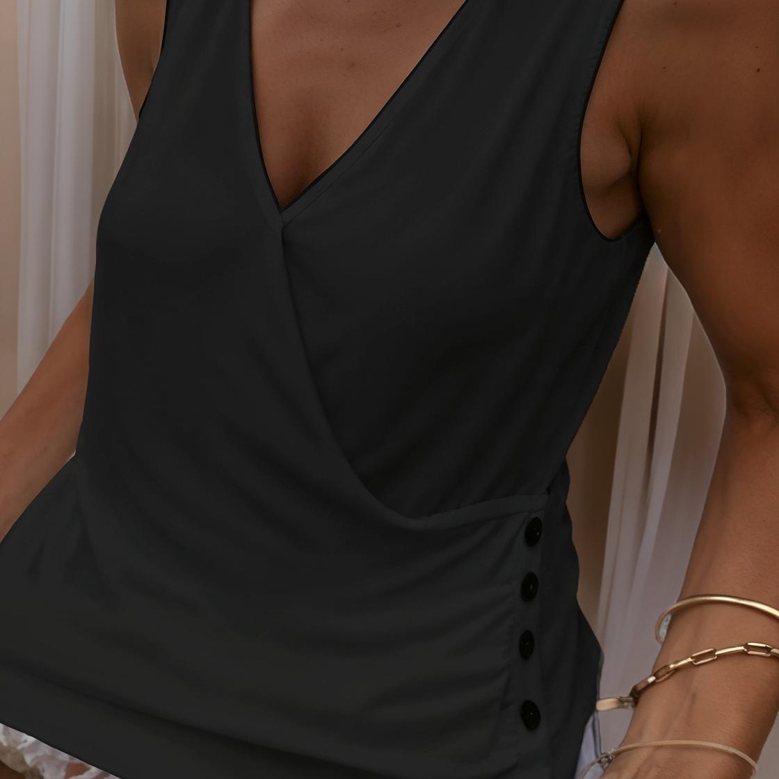 Amy – Stylish Sleeveless Vest Decorated with Patterns