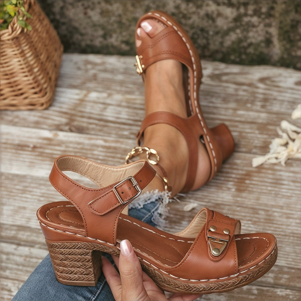 Brooke – Ultra-Comfortable Orthopaedic Block Heel Sandals