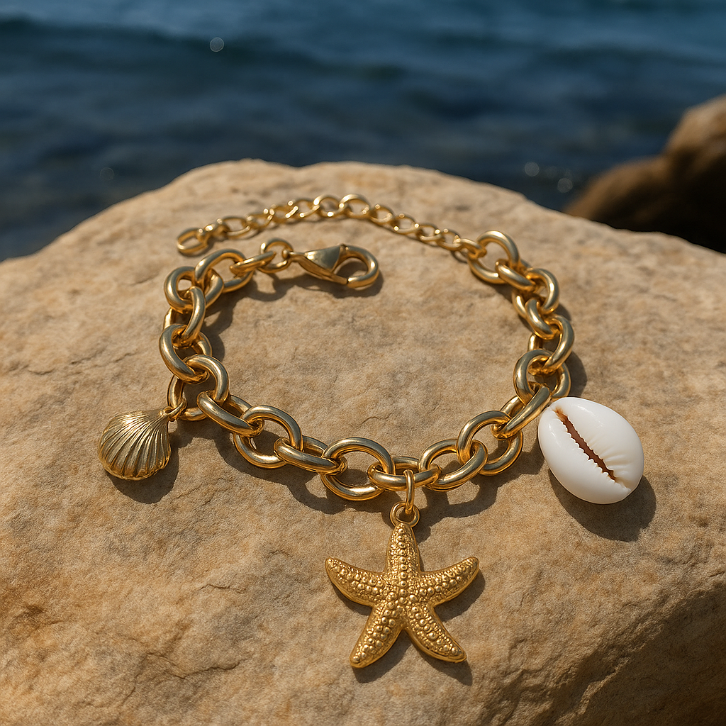 Marée Gold Chain Starfish Bracelet
