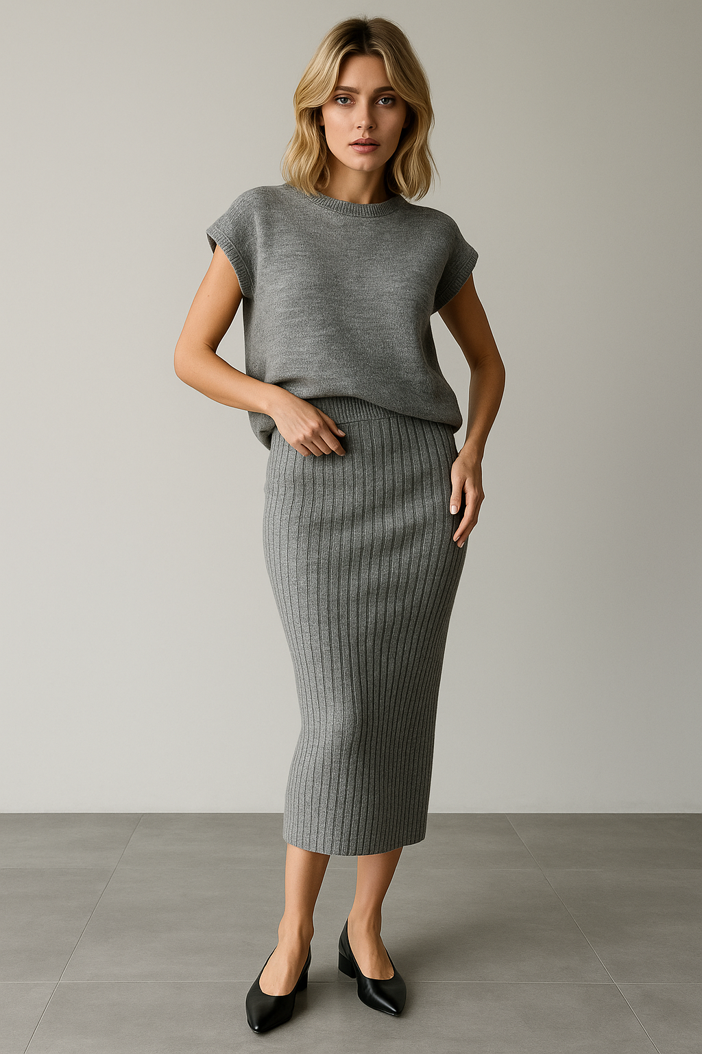 Maratea Coastal Rib Sleeveless Set
