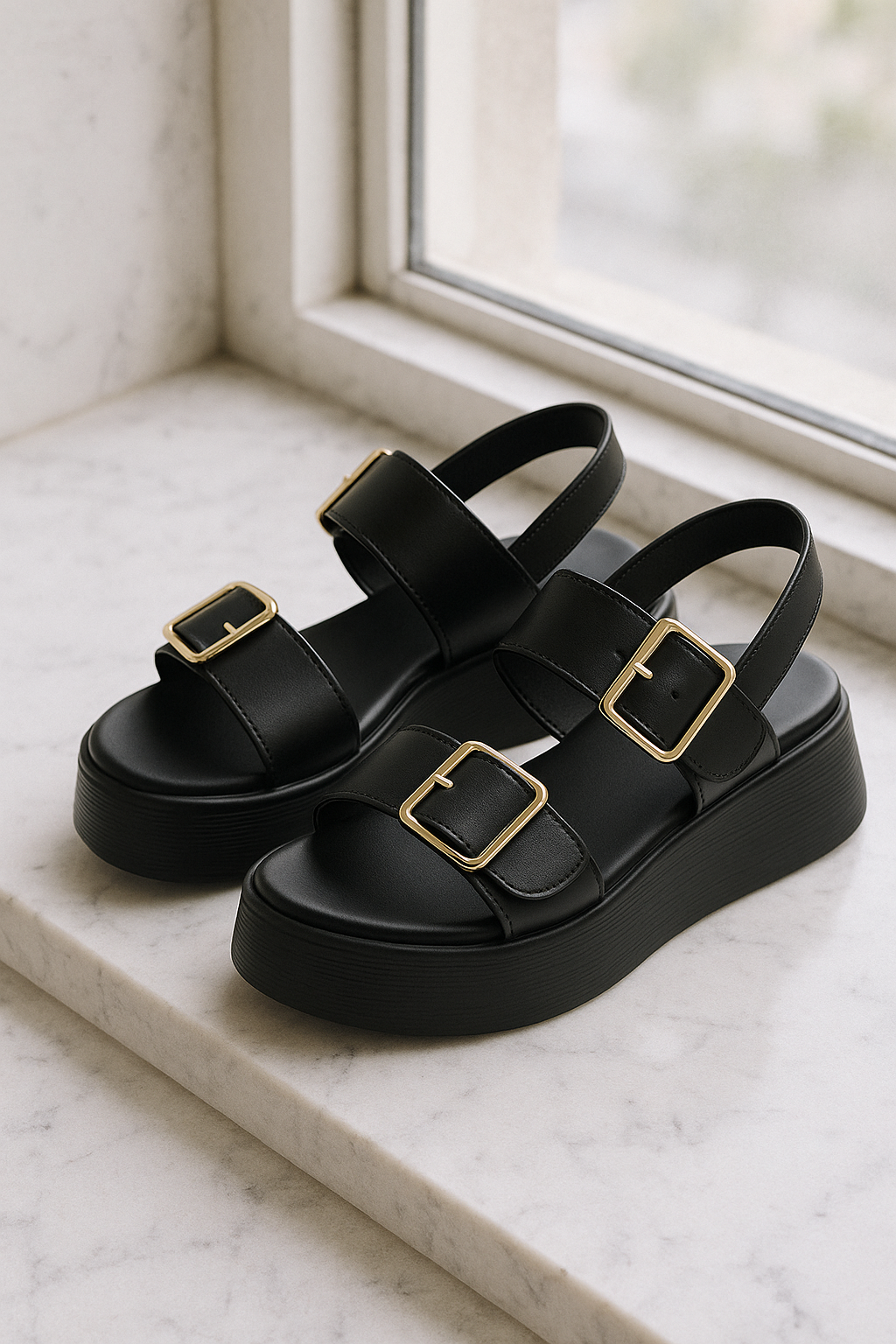 Italian Leather Platform Sandal
