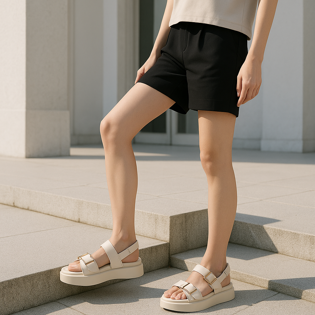 Italian Leather Platform Sandal