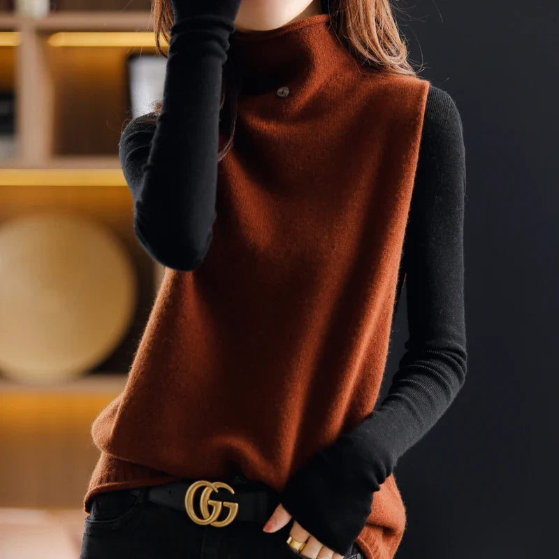 Classic Women's Sleeveless Cotton Knit Sweater Vest