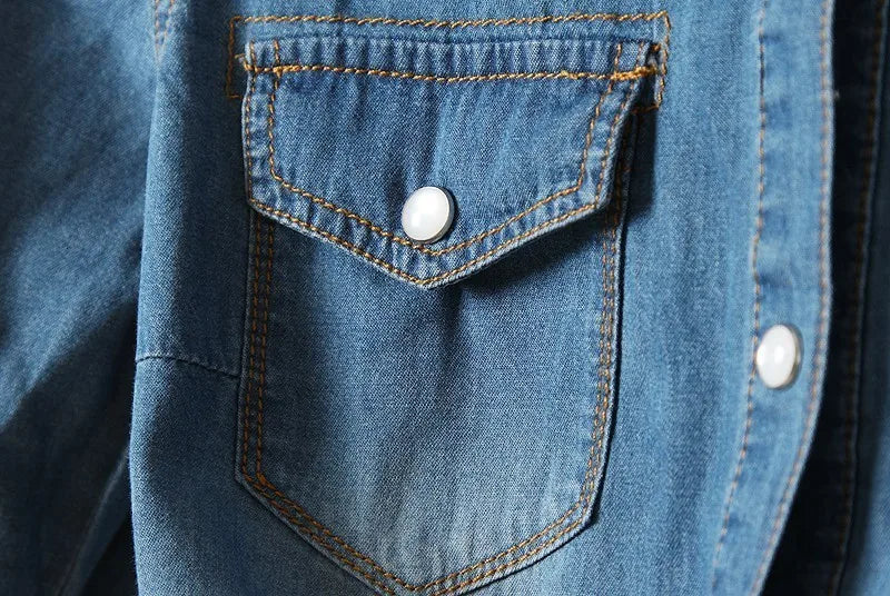 Cool Summer Denim Crop-Top