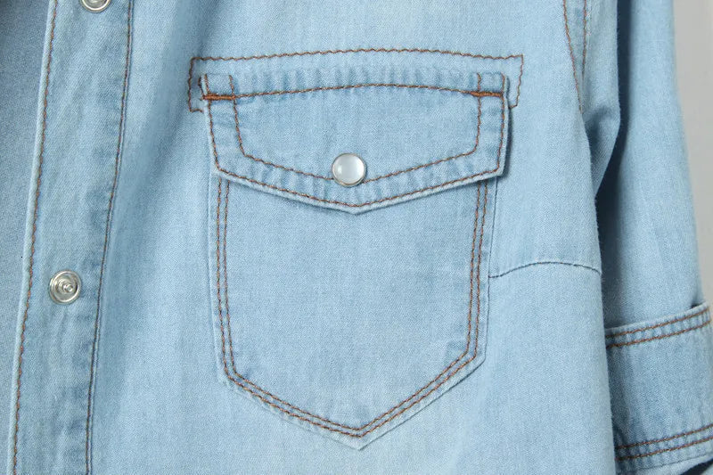 Cool Summer Denim Crop-Top