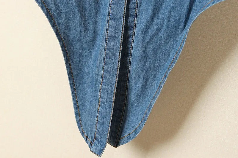 Cool Summer Denim Crop-Top