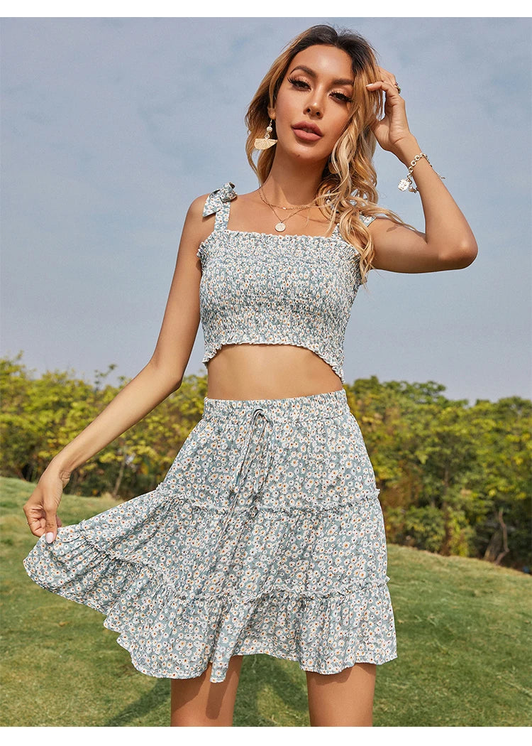 Fiora Bloom Ruffle Mini Skirt