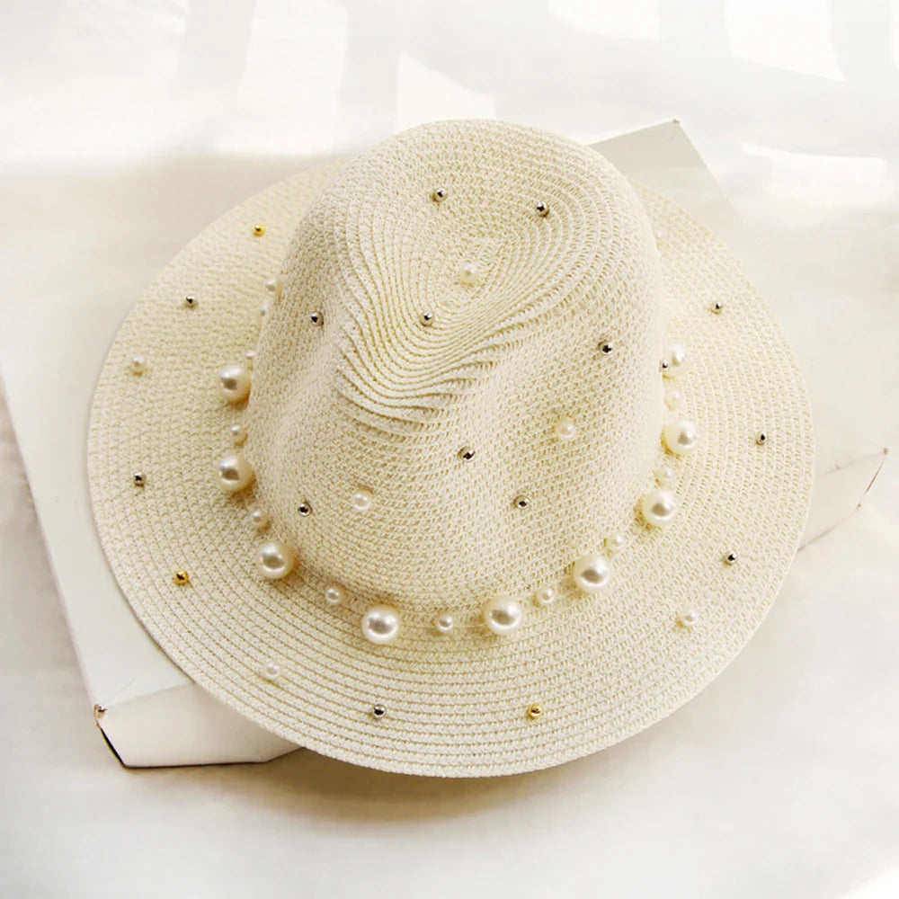 Portofino Pearl Straw Fedora