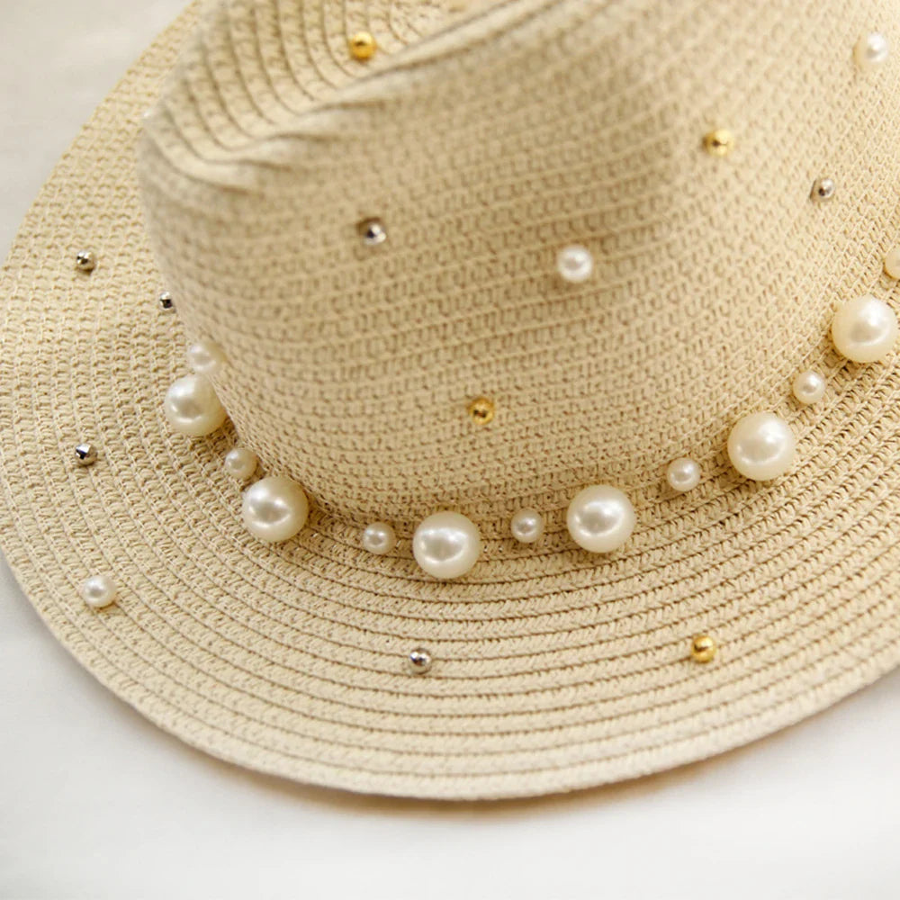 Portofino Pearl Straw Fedora