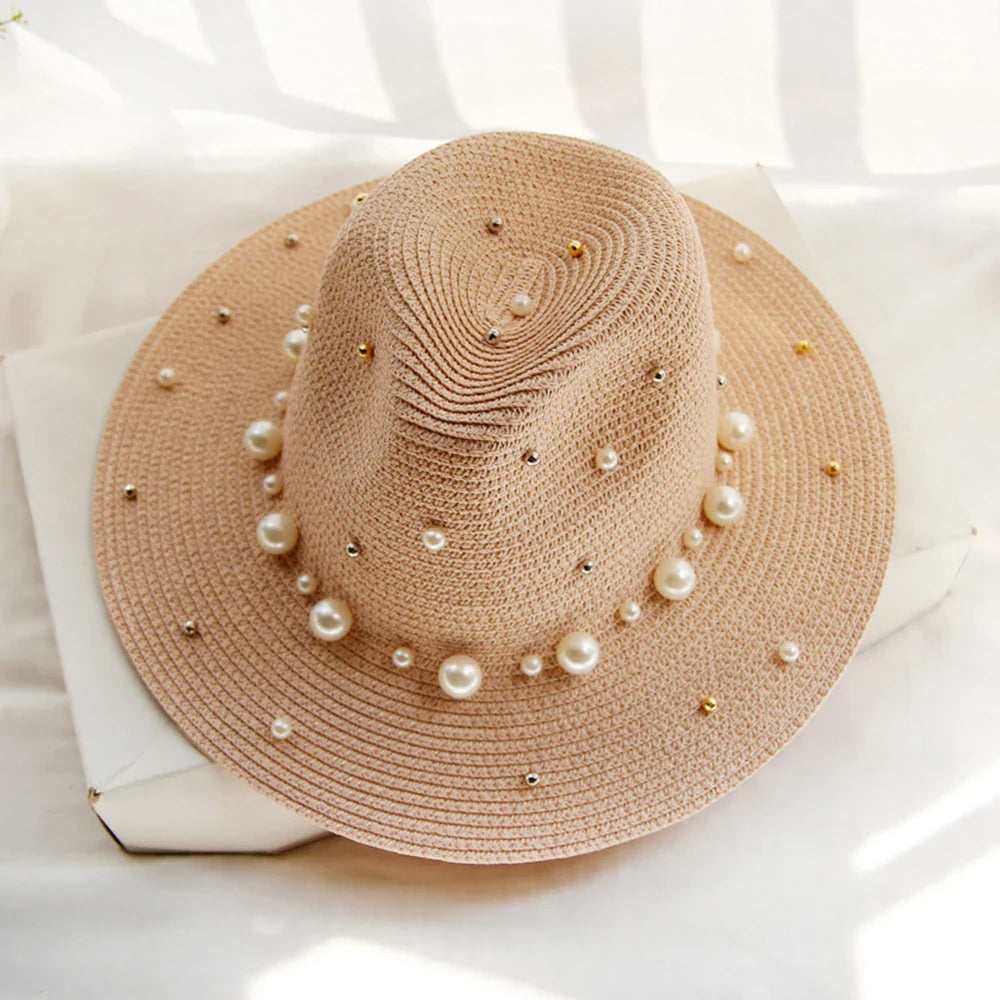 Portofino Pearl Straw Fedora