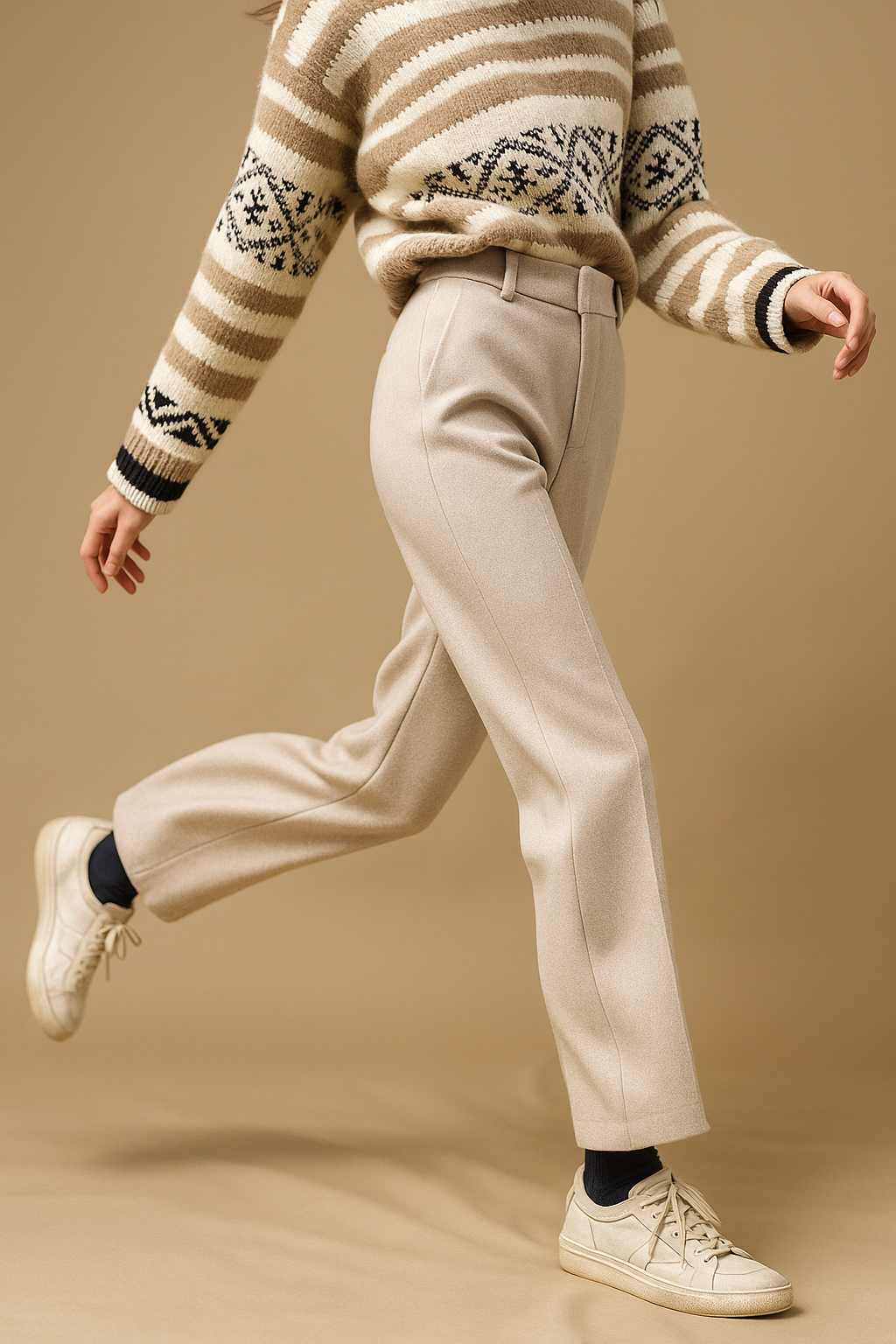 Colette Wool Herringbone Pants