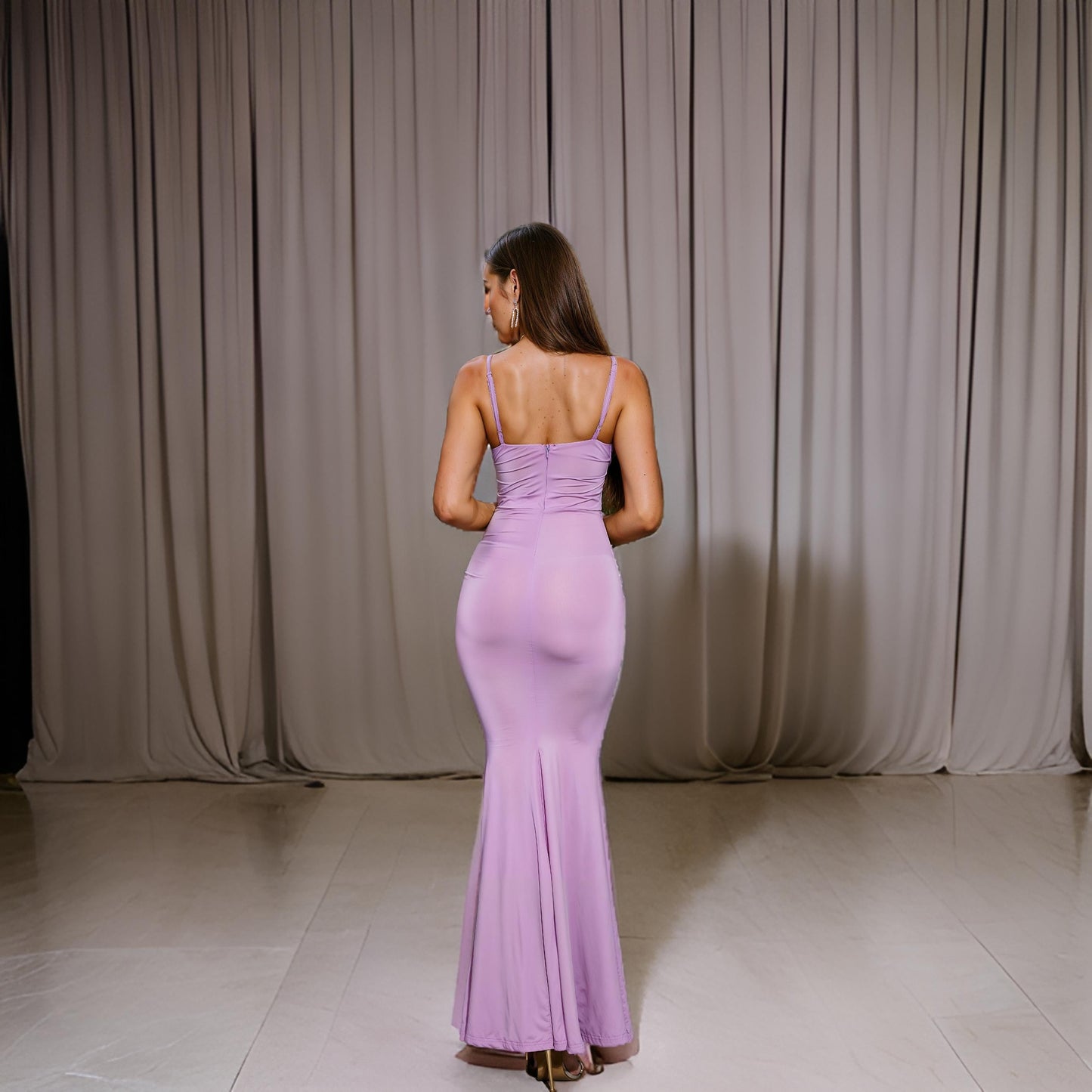 Irena - Elegant Draped Bodycon Style Evening Dress