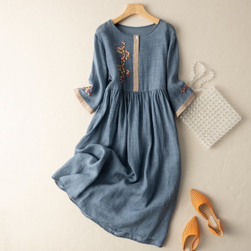 Elowen Linen Midi Dress
