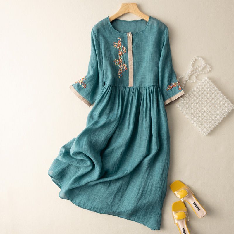 Elowen Linen Midi Dress