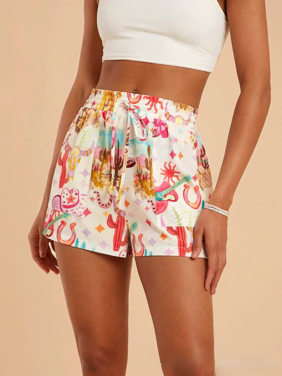 Callie Coastal Drawstring Shorts