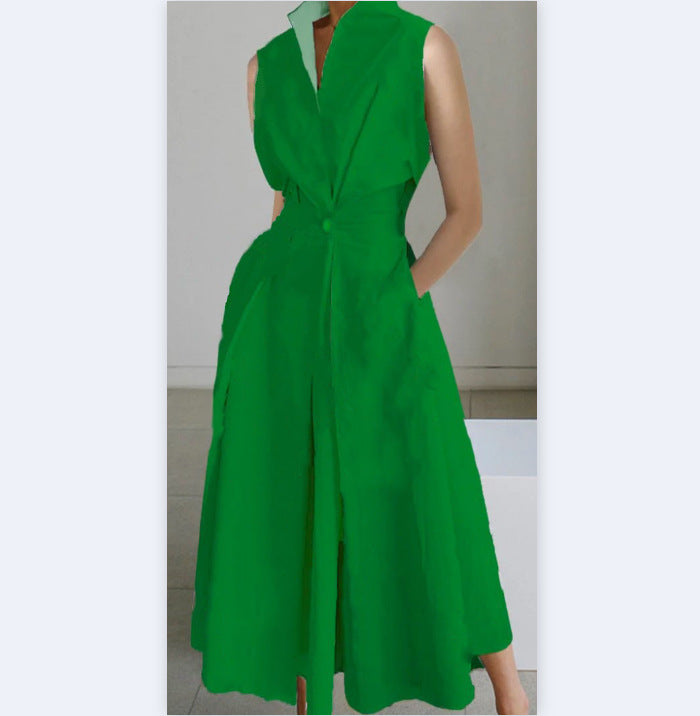 Luna - Local cotton dress with a shirt collar