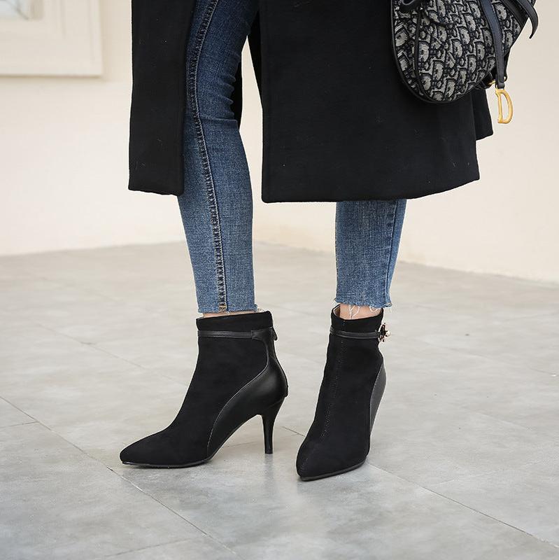Krista Suede Pointy Toe Heels