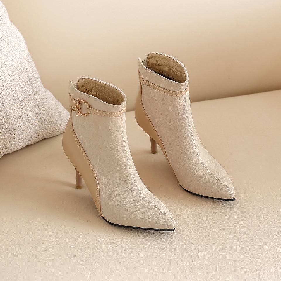 Krista Suede Pointy Toe Heels