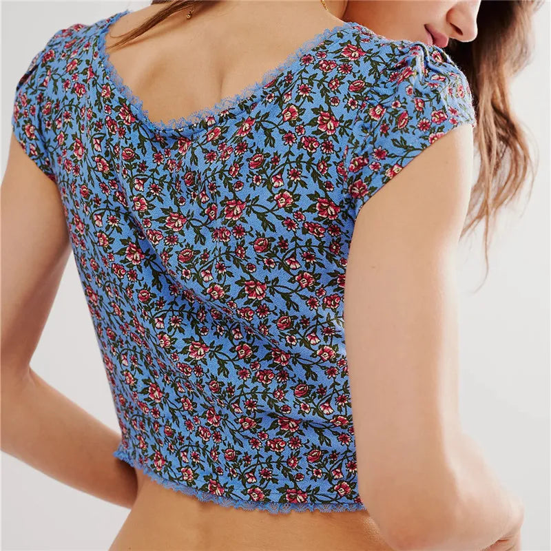 Elowen Floral Ruche Crop